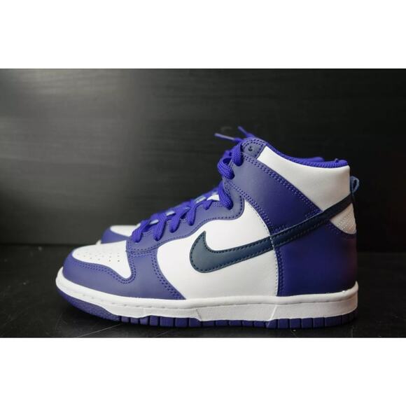 Nike Dunk High Electro Purple Midnight NavyWoman's Size 6 / 4.5 youth New - Picture 7 of 8